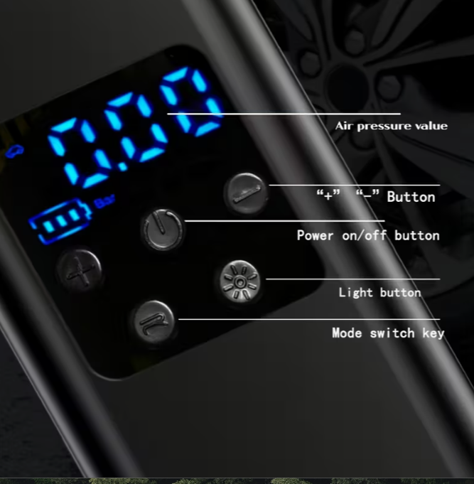 デジタル圧力計、LEDライト、USB充電式リチウム..